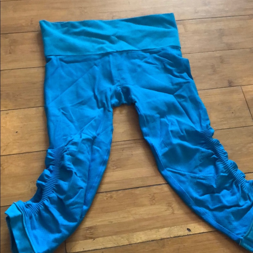 Electric Blue Crop Lululemon Leggings